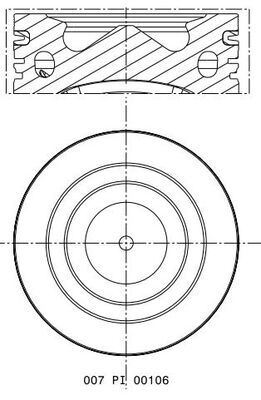 MAH-007PI00106002 Piston + Segman 0.40 Farkli 95.8 Mm ( Iveco Daily F1c Euro 4-5-6  Mitsubishi Fuso Canter 12- 4p10